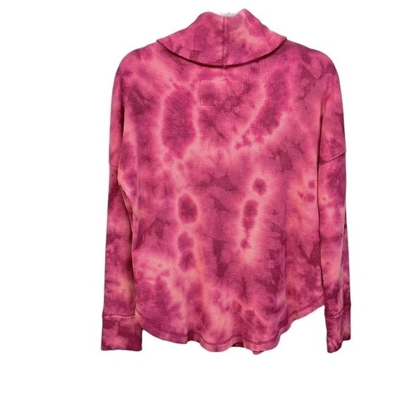 ANTHROPOLOGIE Maeve‎ Tie Dye Thermal Cowl Neck Top Size S - Picture 3 of 7